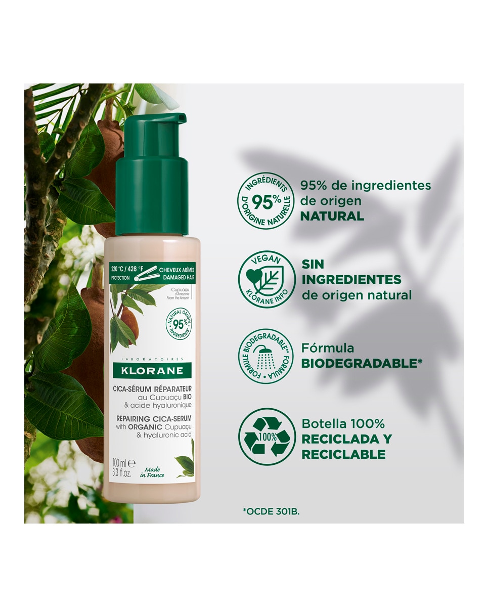 Imagen 2 de Sérum Reparador Cica Cupuazu 100 ml Klorane - 100 ml