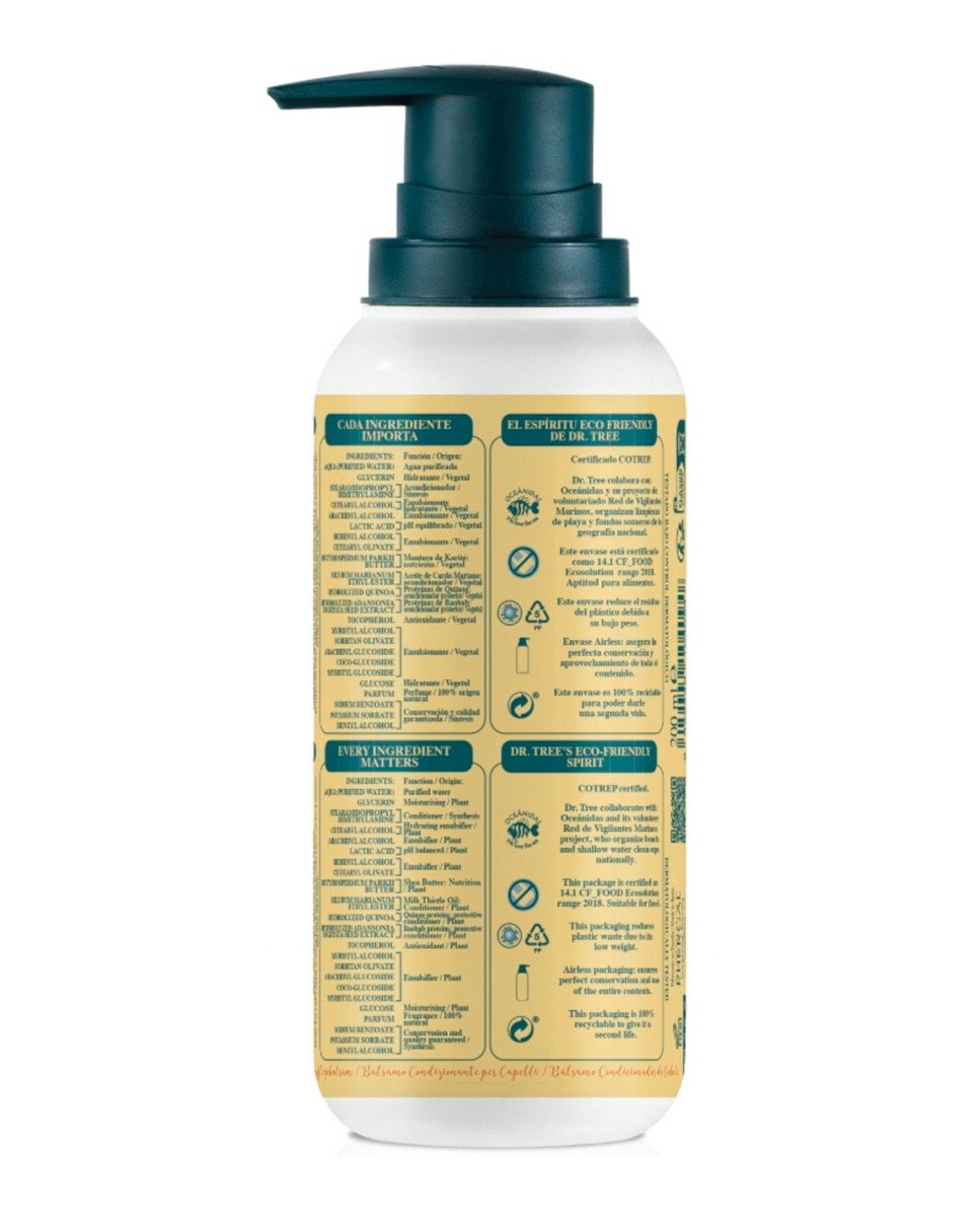 Bálsamo Acondicionador Capilar Natural Cuero Cabelludo Sensible 200 ml Dr. Tree - 200 ml 2