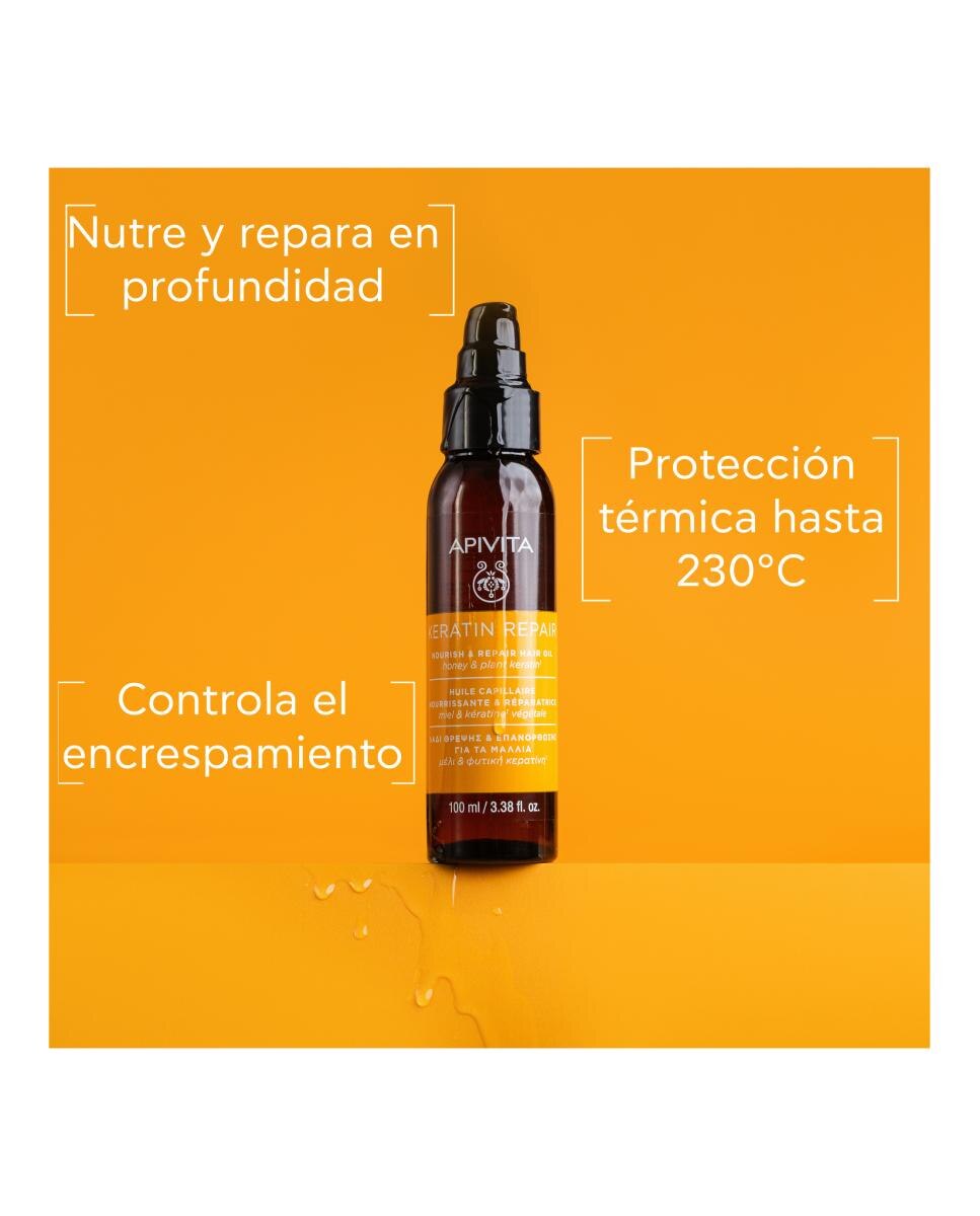 Aceite Capilar Nutritivo Y Reparador Keratin Repair Apivita - 100 ml 2