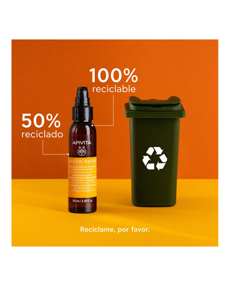 Aceite Capilar Nutritivo Y Reparador Keratin Repair Apivita - 100 ml 8