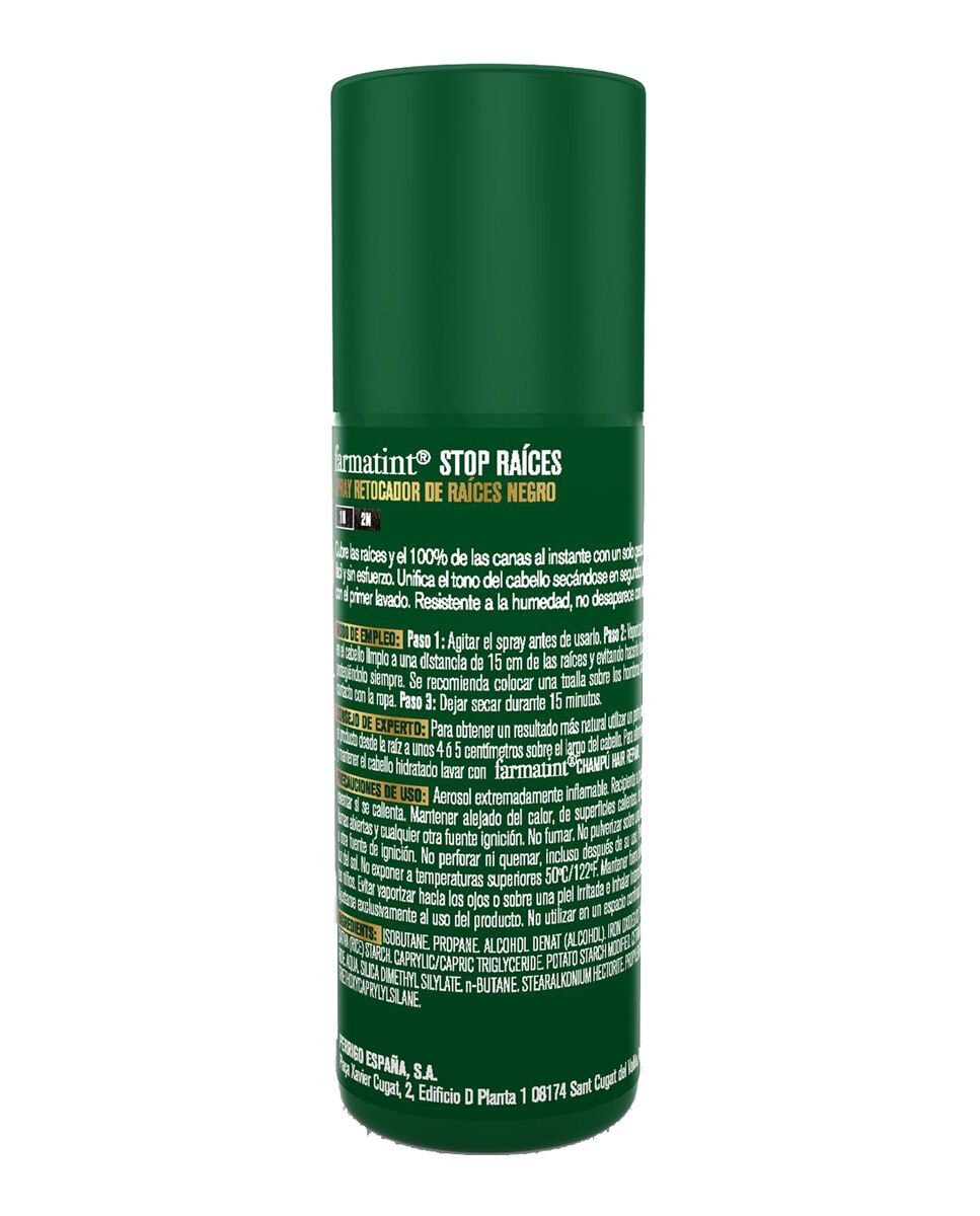 Spray Retocador Stop Raíces Farmatint - Negro 75 ml Negro-2