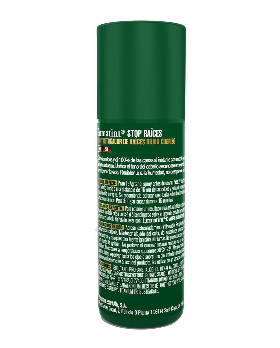 Spray Retocador Stop Raíces Farmatint - Cobrizo 75 ml Cobrizo-2