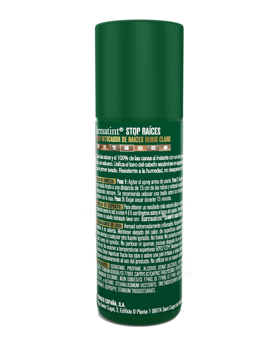 Spray Retocador Stop Raíces Farmatint - Rubio Oscuro 75 ml Rubio Oscuro-2