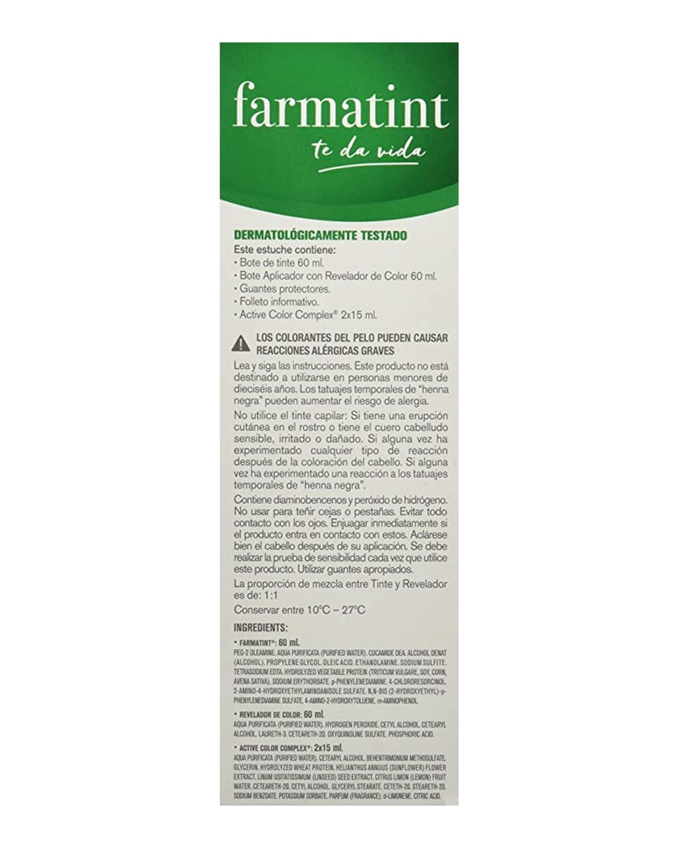 Imagen 3 de Coloración Permanente Farmatint - 3N Castaño Oscuro 3N Castaño Oscuro