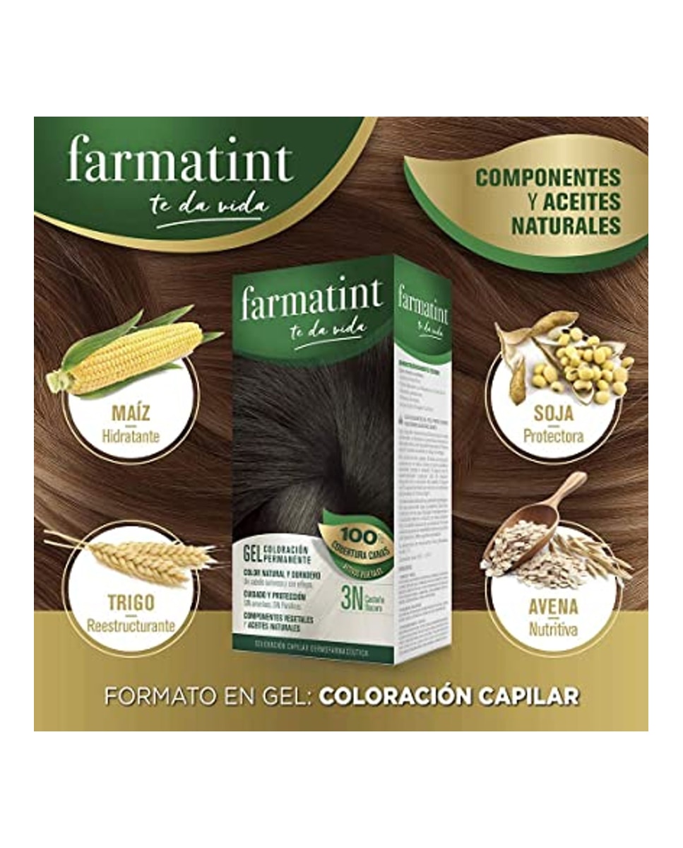 Imagen 4 de Coloración Permanente Farmatint - 3N Castaño Oscuro 3N Castaño Oscuro
