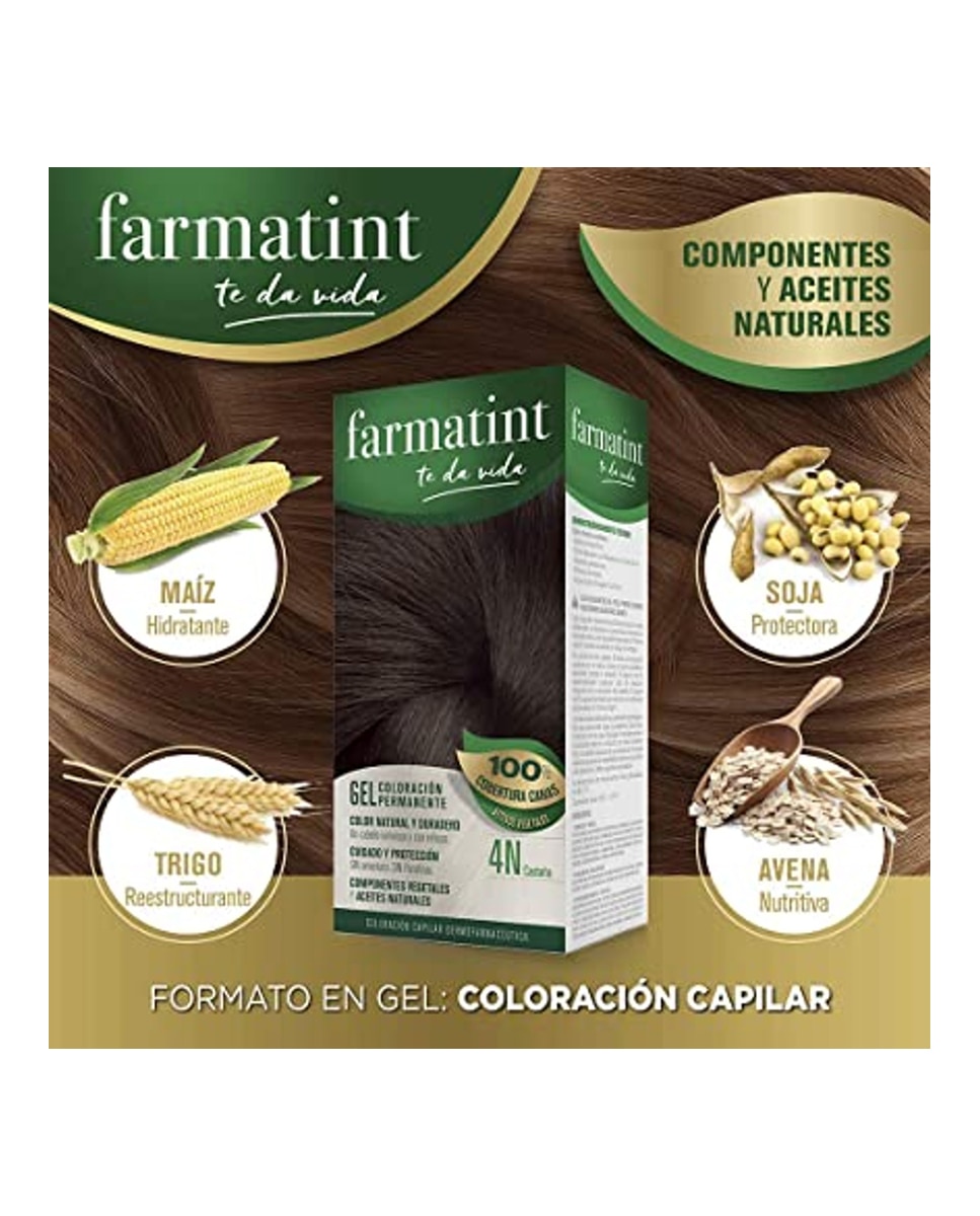 Imagen 4 de Coloración Permanente Farmatint - 4N Castaño 4N Castaño