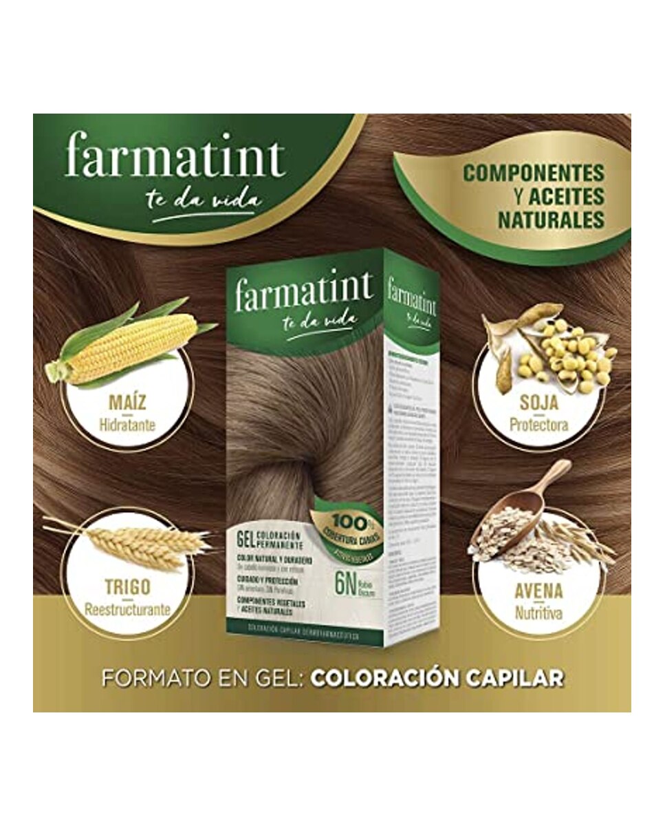 Coloración Permanente Farmatint - 6N Rubio Oscuro 6N Rubio Oscuro-2