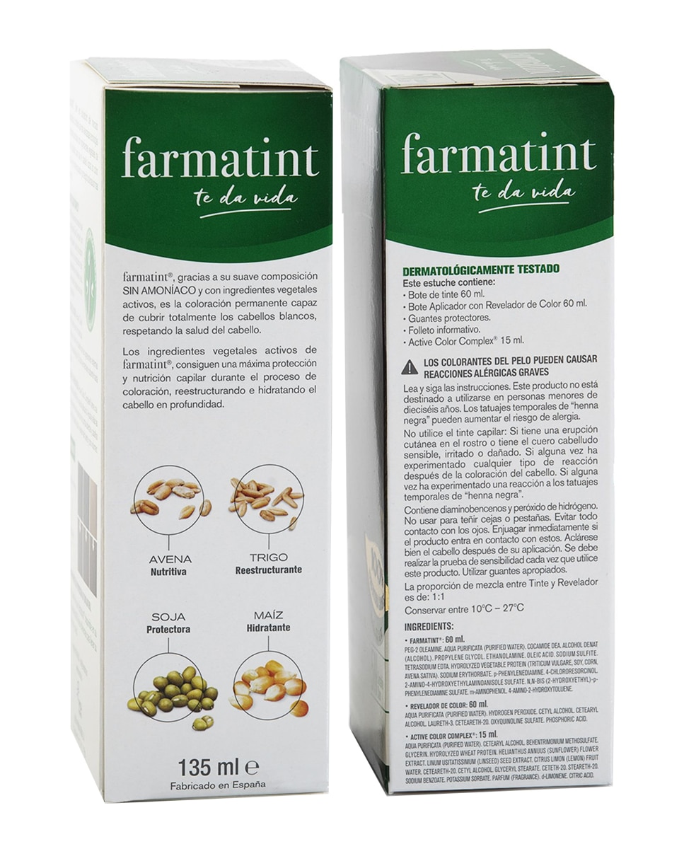 Imagen 9 de Coloración Permanente Farmatint - 5D Castaño Claro Dorado 5D Castaño Claro Dorado