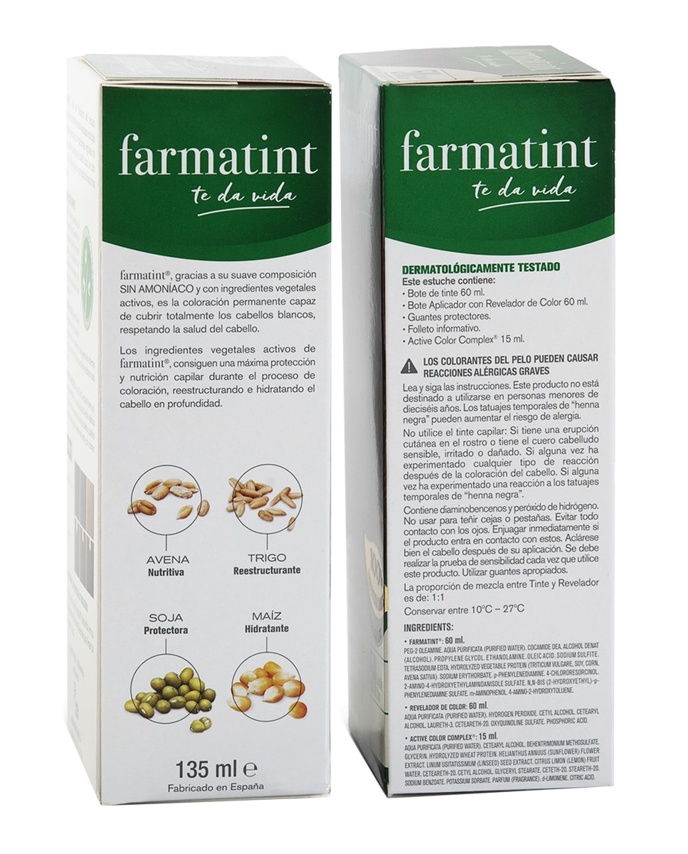 Imagen 9 de Coloración Permanente Farmatint - 4M Castaño Caoba 4M Castaño Caoba