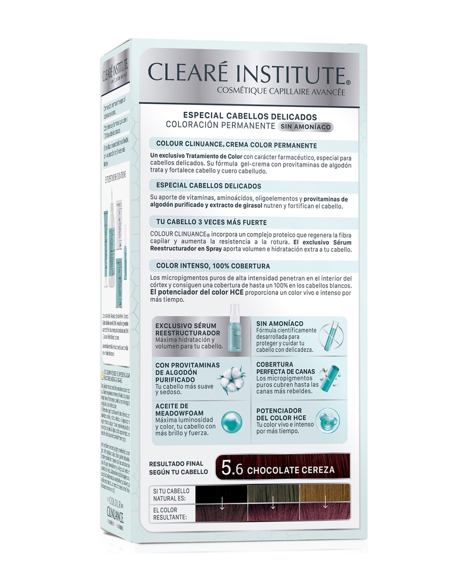 Coloración Permanente Colour Clinuance Cabellos Delicados Clearé Institute - 5.6 Chocolate Cereza 5.6 Chocolate Cereza-2