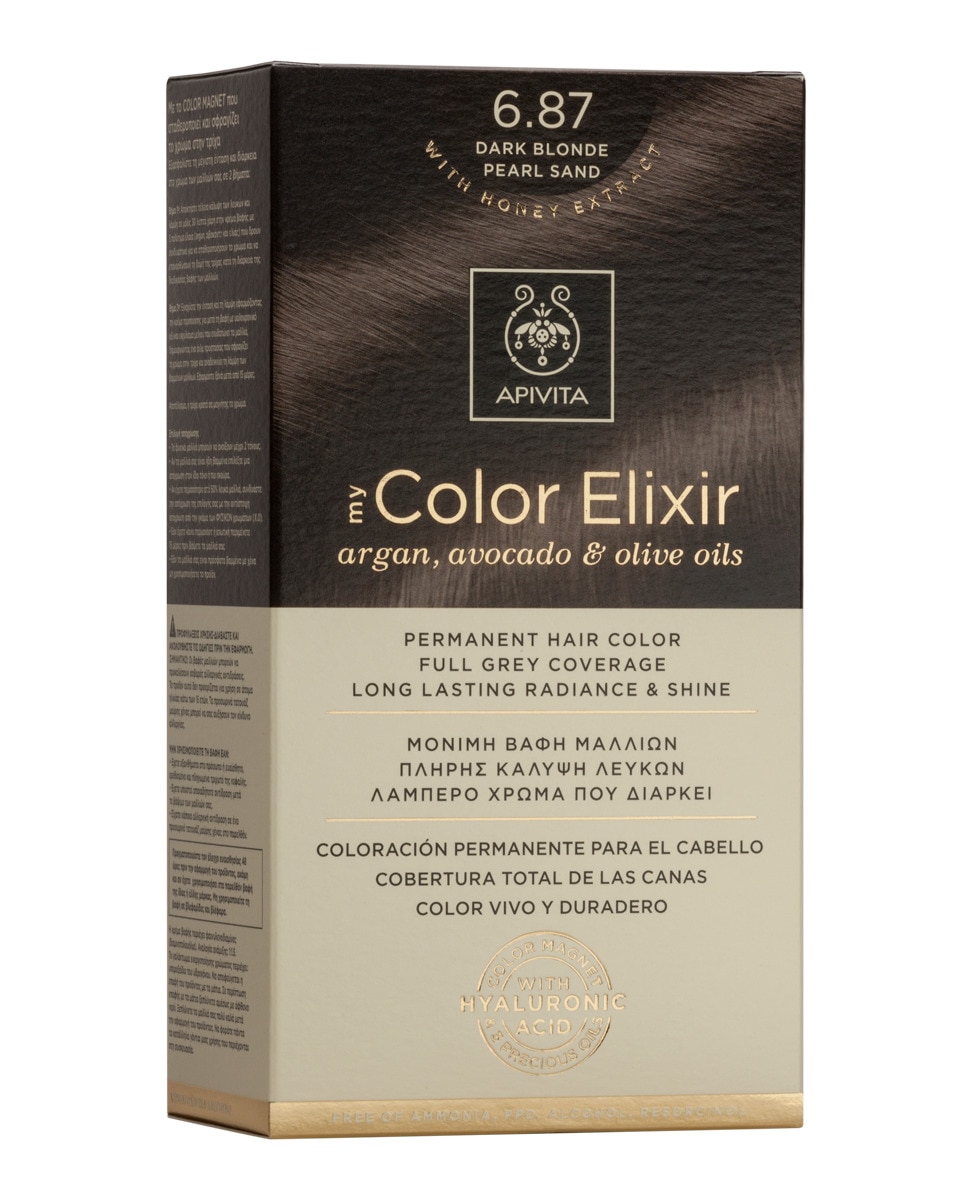 Coloración Permanente My Color Elixir Apivita - N6.87 Rubio oscuro arena N6.87 Rubio oscuro arena-1