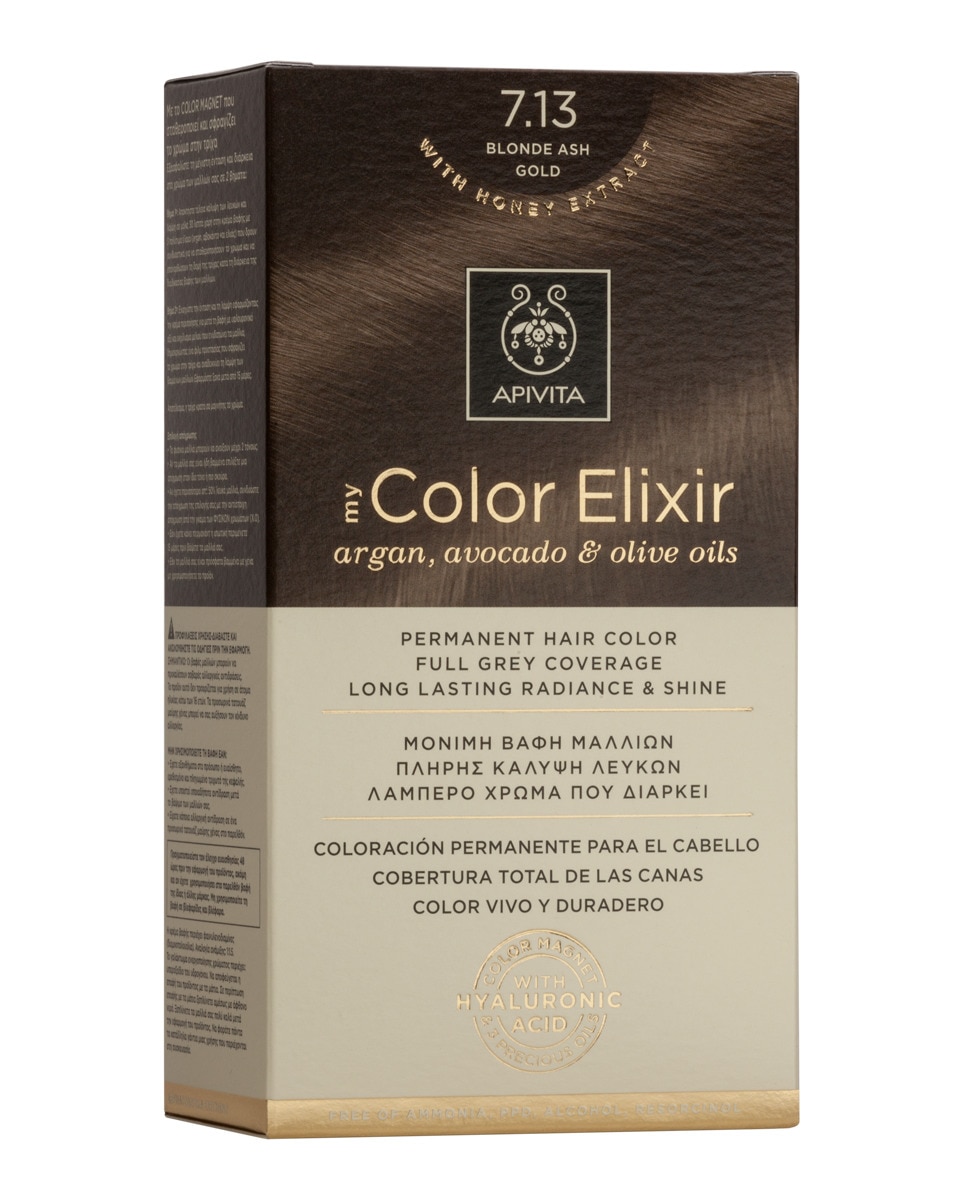 Coloración Permanente My Color Elixir Apivita - N7.13 Rubio ceniza dorado N7.13 Rubio ceniza dorado-1