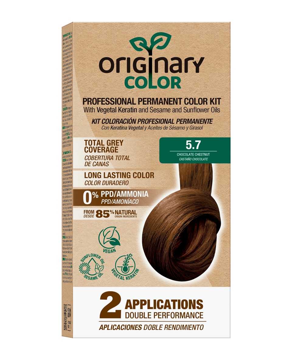 Originary Color - Kit de Coloración Profesional Permanente en Dos Aplicaciones Originary Color.