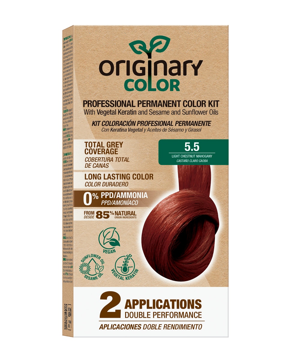 Originary Color - Kit de Coloración Profesional Permanente en Dos Aplicaciones Originary Color.