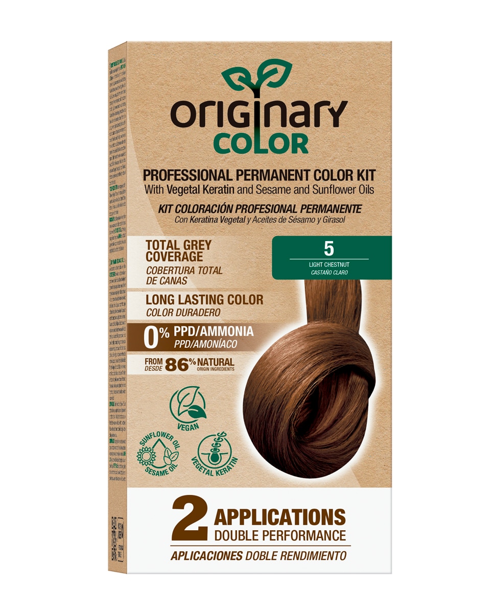 Originary Color - Kit de Coloración Profesional Permanente en Dos Aplicaciones Originary Color.