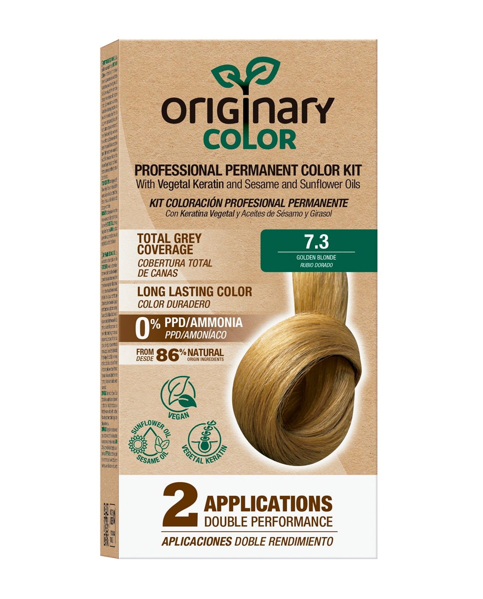 Originary Color - Kit de Coloración Profesional Permanente en Dos Aplicaciones Originary Color.