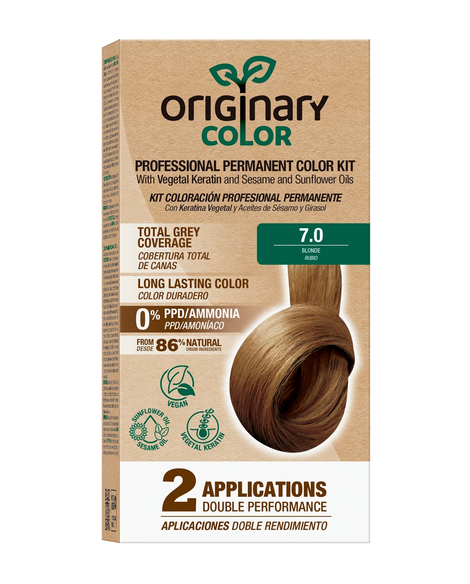 Originary Color - Kit de Coloración Profesional Permanente en Dos Aplicaciones Originary Color.