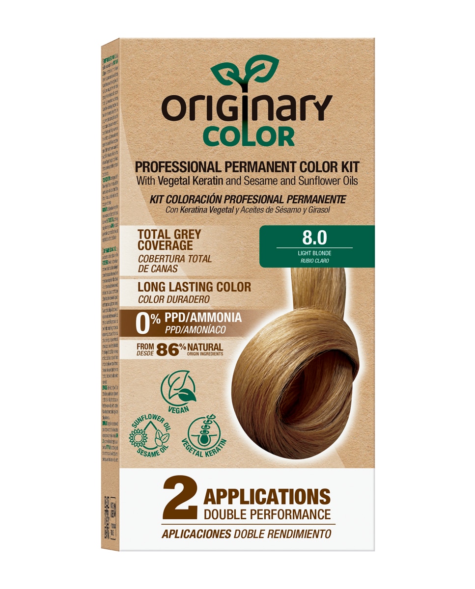 Originary Color - Kit de Coloración Profesional Permanente en Dos Aplicaciones Originary Color.