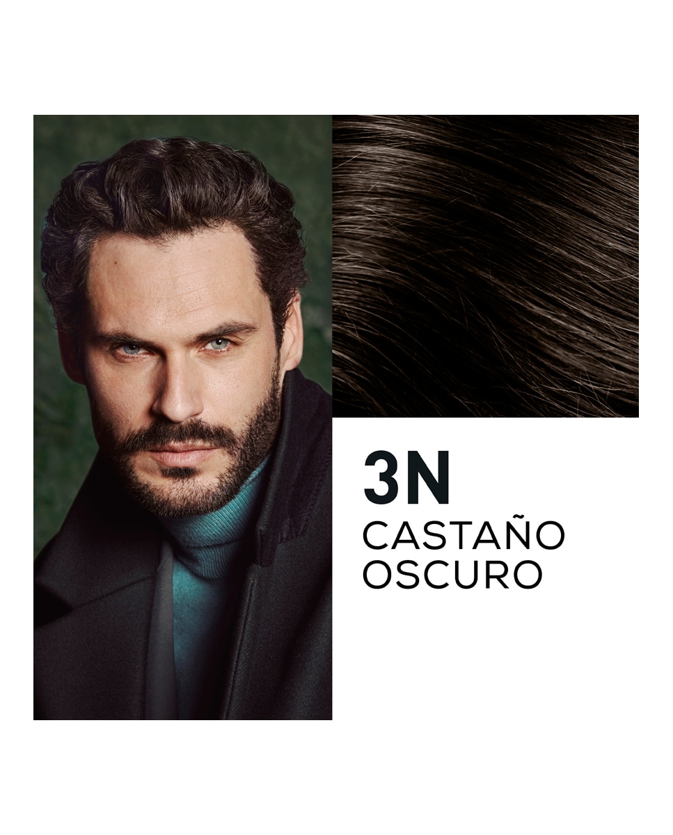 Imagen 3 de Tinte coloración permanente hombre para Cabello y Barba sin amoníaco Naturtint Men - 3N - Castaño Oscuro 3N - Castaño Oscuro