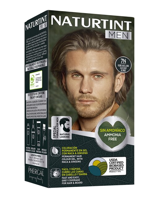 Imagen 0 de Tinte coloración permanente hombre para Cabello y Barba sin amoníaco Naturtint Men