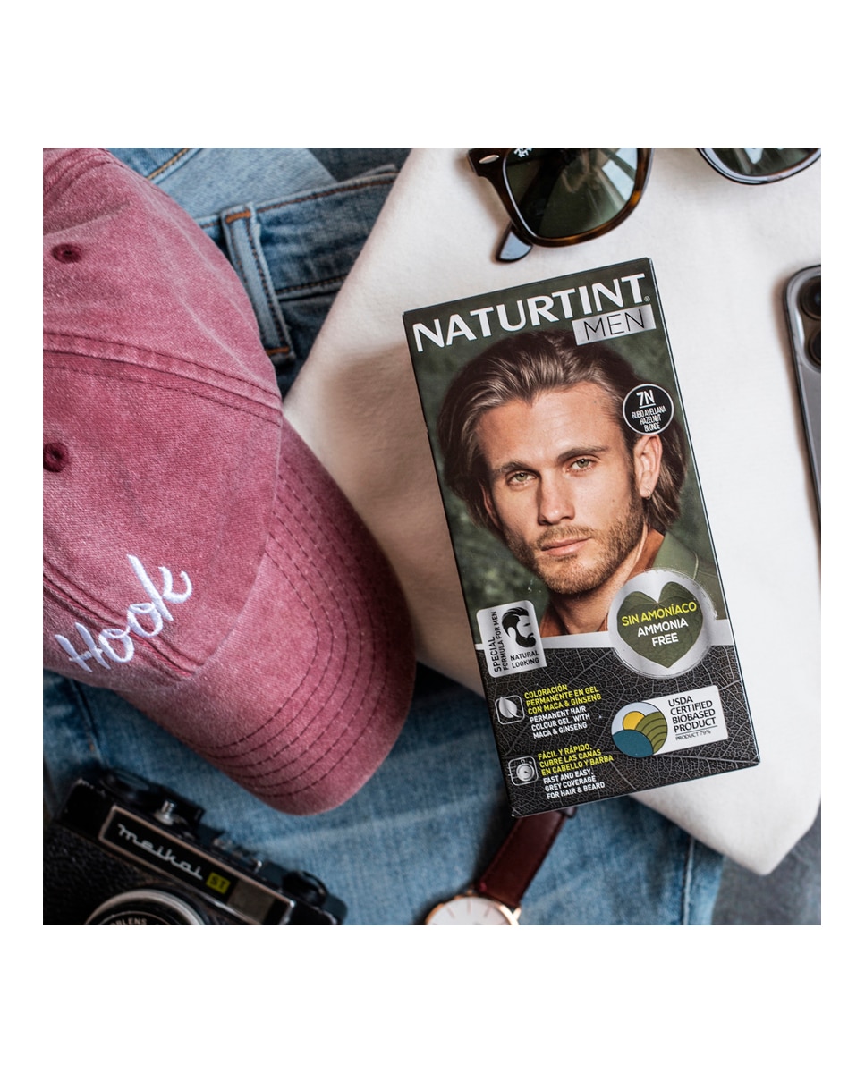 Imagen 9 de Tinte coloración permanente hombre para Cabello y Barba sin amoníaco Naturtint Men - 7N - Rubio Avellana 7N - Rubio Avellana