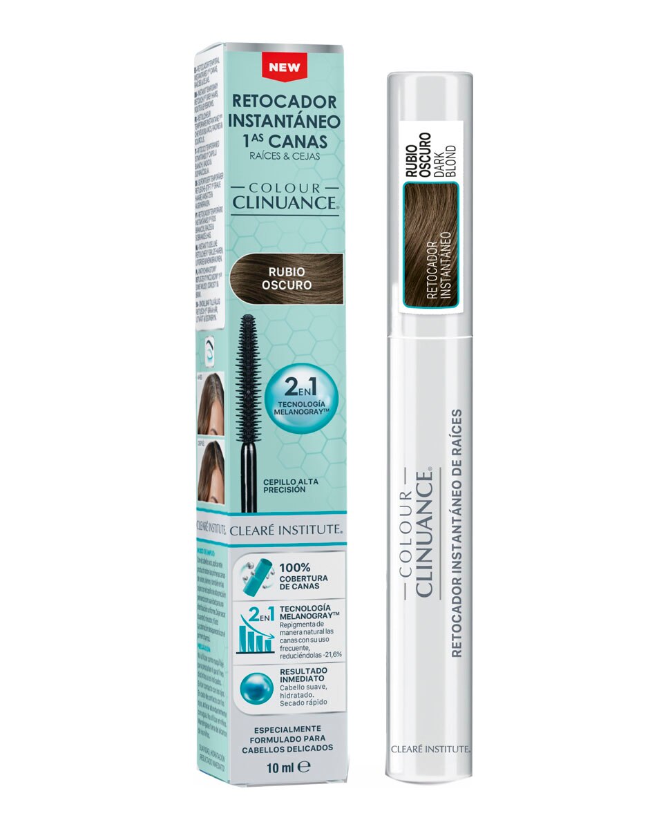 Retocador Instantáneo Raíces y Cejas Colour Clinuance Clearé Institute - Rubio Oscuro 10 ml Rubio Oscuro-2