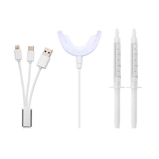 Imagen 0 de Kit Profesional Tratamiento Blanqueante Dental Unicled White Smile Unicskin