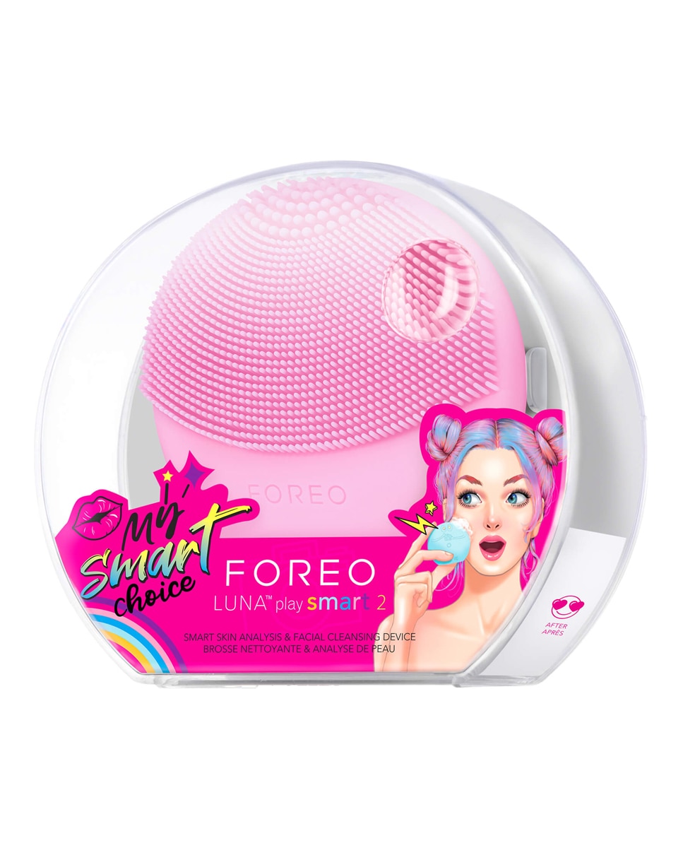 LUNA™ play smart 2 - Dispositivo de limpieza facial y análisis inteligente de la piel FOREO - Rosa Rosa-3