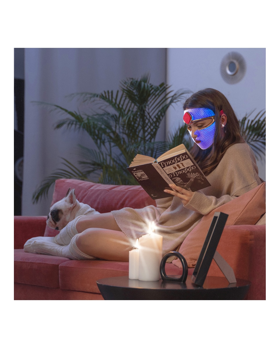 Mascarilla facial FAQ™ , tratamiento antienvejecimiento, con silicona pura y LED RGB - 201 201-5