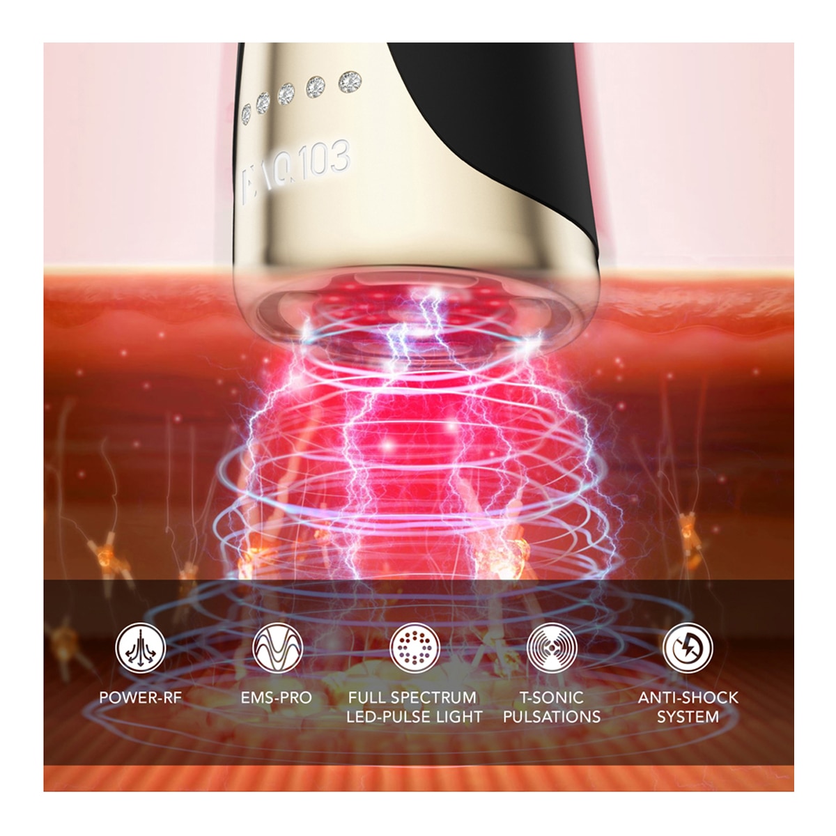 FAQ™ 103 El dispositivo facial con diamantes 7
