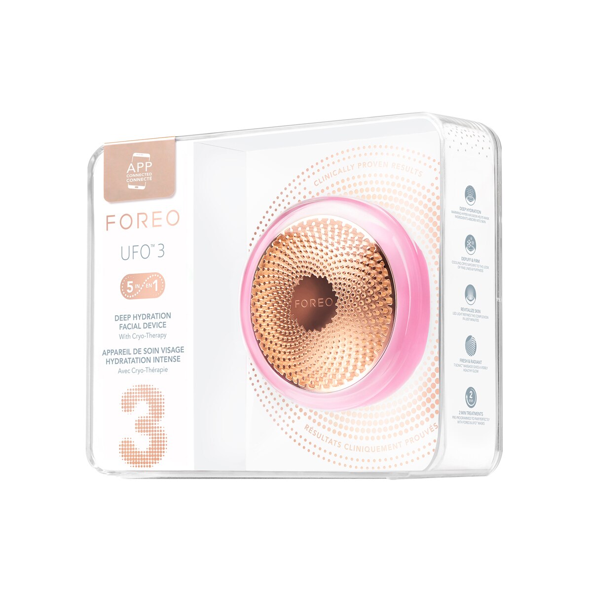 Imagen 2 de UFO™ 3 - Hidratación facial profunda 5 en 1 Pearl Pink FOREO - Pearl Pink Pearl Pink