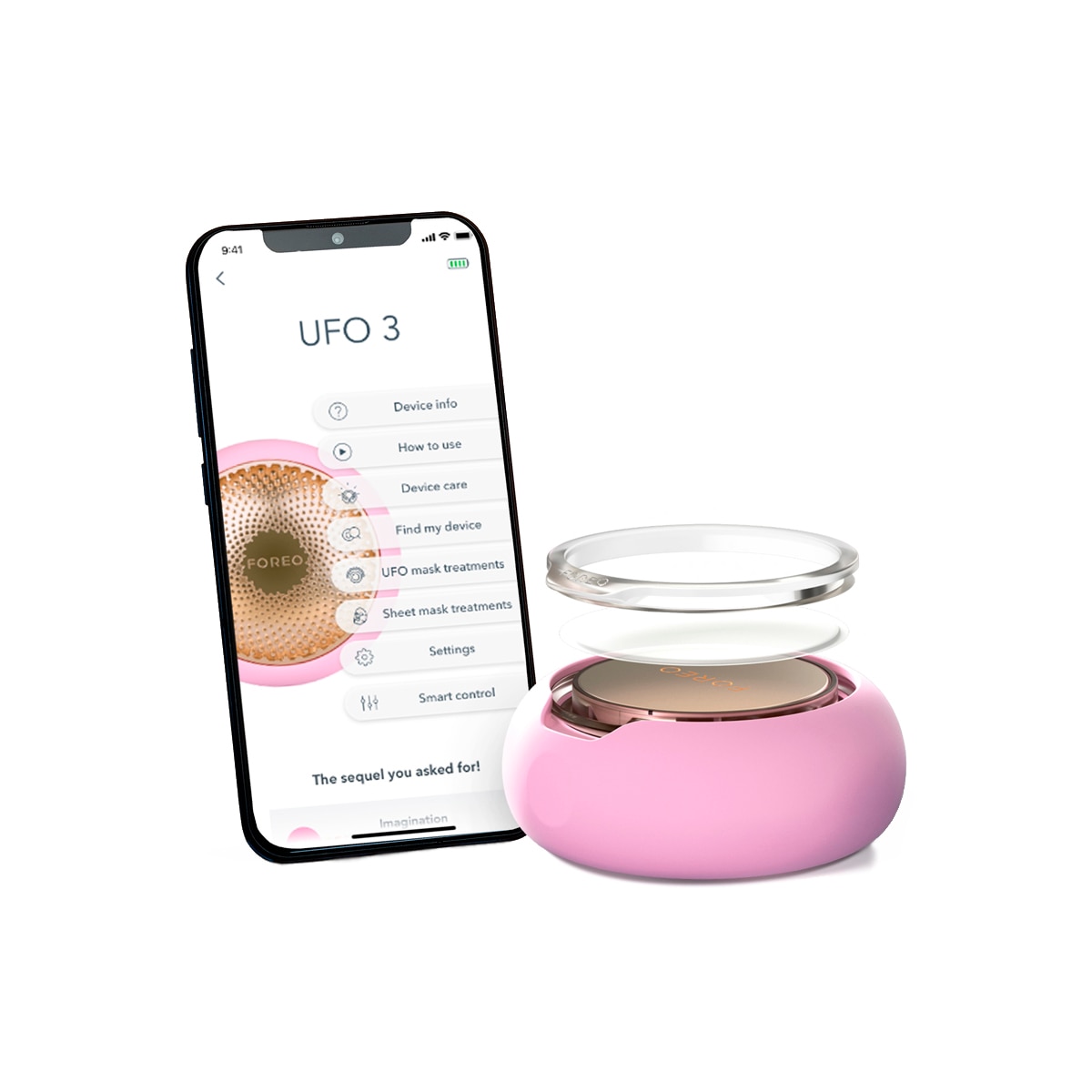 Imagen 3 de UFO™ 3 - Hidratación facial profunda 5 en 1 Pearl Pink FOREO - Pearl Pink Pearl Pink