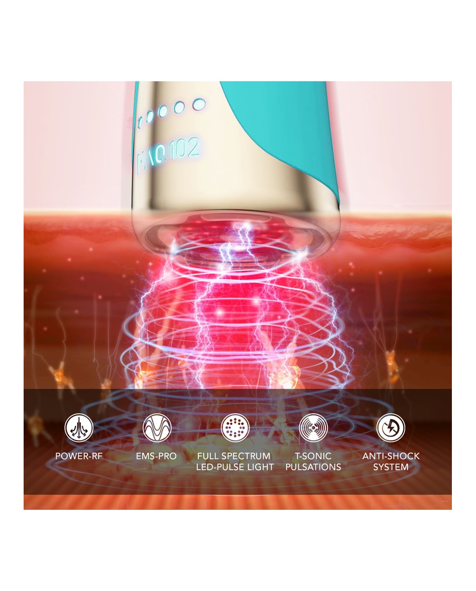FAQ™ 102 Dispositivo profesional de rejuvenecimiento facial con radiofrecuencia, electroestimulación muscular y terapia de luz LED Topaz Topaz-5