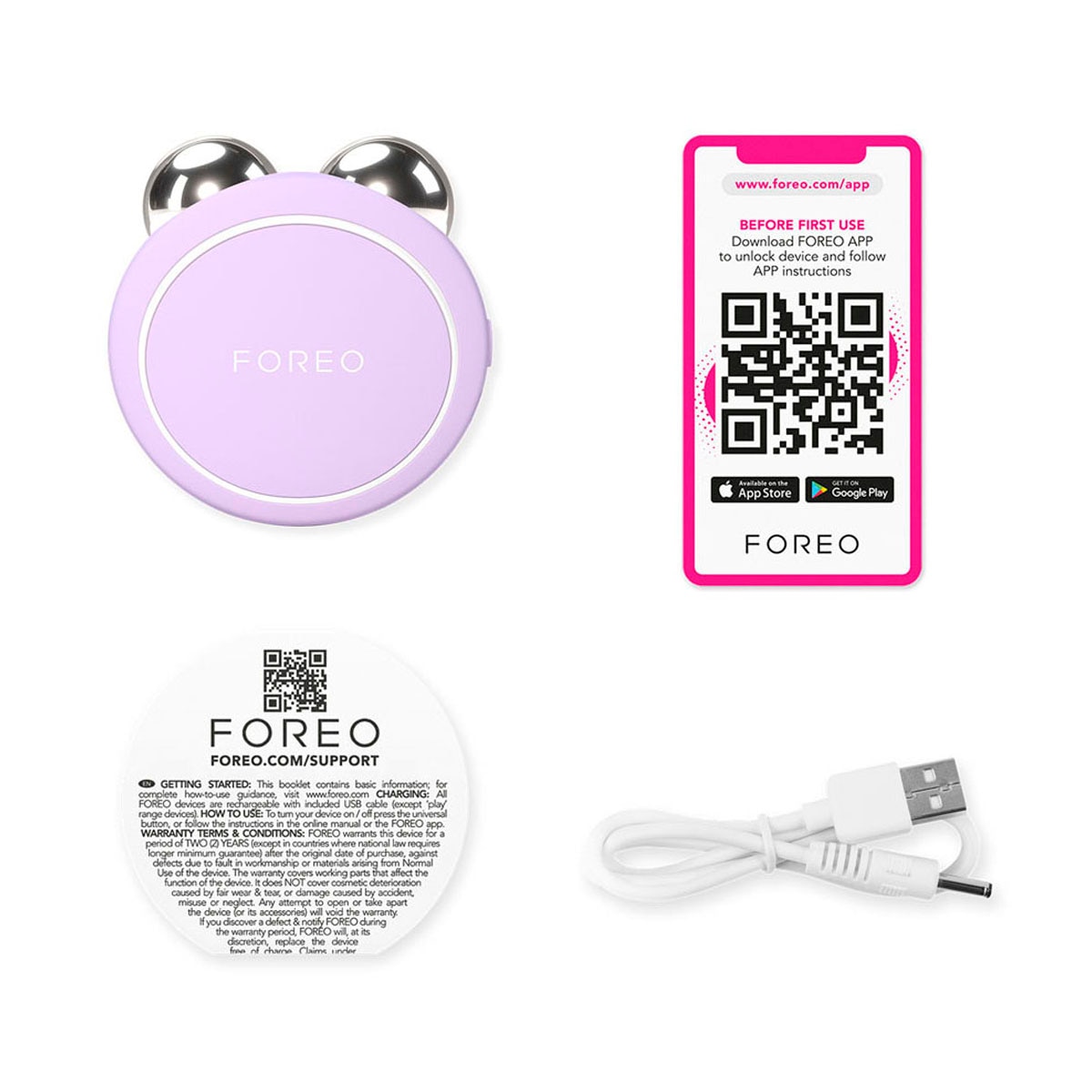 BEAR™ 2 Go Dispositivo de viaje de rejuvenecimiento facial Lavender FOREO - Lavender Lavender-5