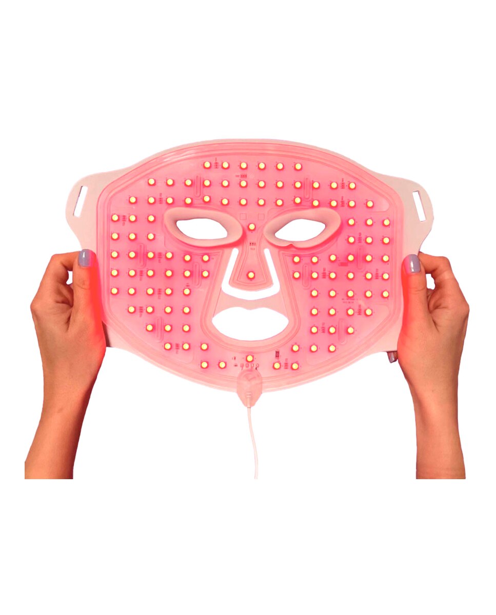 Máscara De Luz Led Roja, Infrarroja Y Azul Silicone Led Mask Skinvity 2