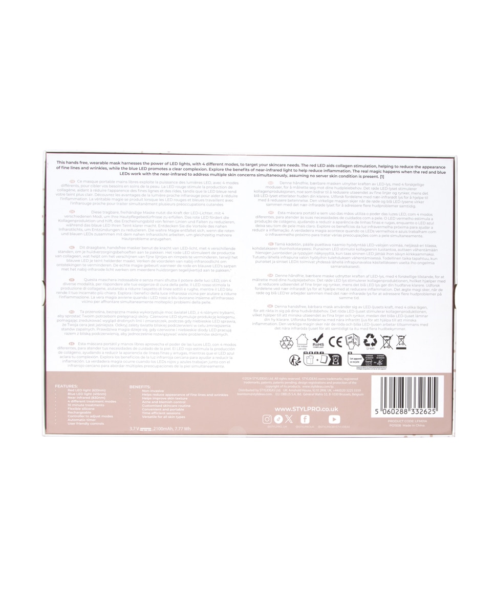 Máscara Facial Wavelength Led Face Mask Stylpro 3