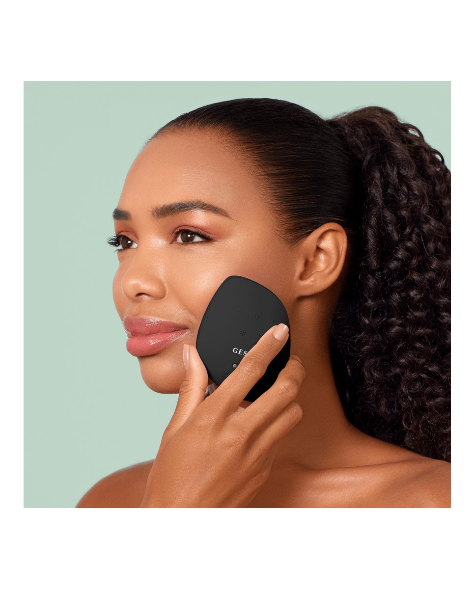 Imagen 3 de Cepillo Facial Sonic Warm & Cool Mask 9 in 1 Black Gold Geske