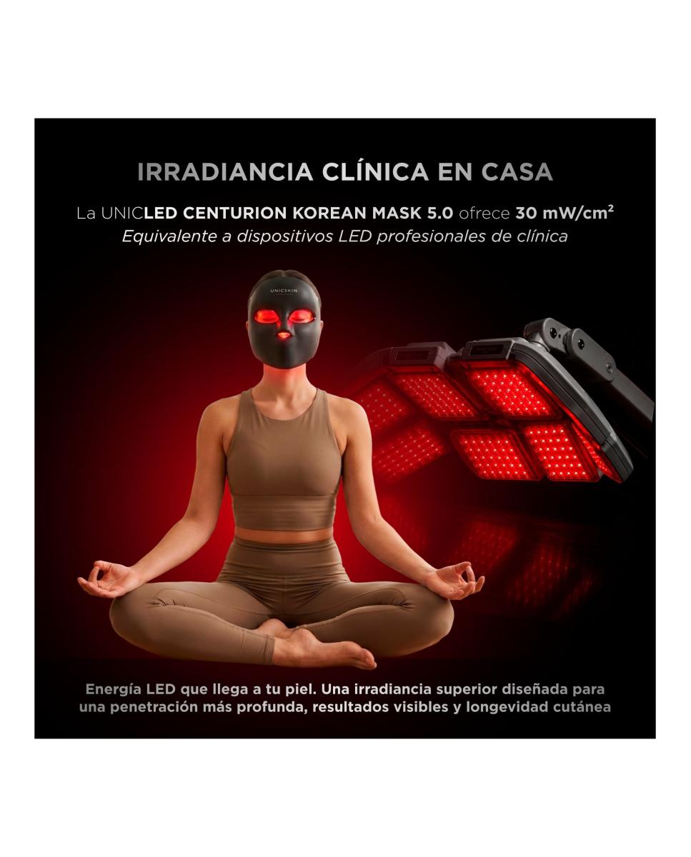 Unicled Centurion Korean Mask 5.0  Máscara Facial Con Tecnología Led  Nir  Ia 5