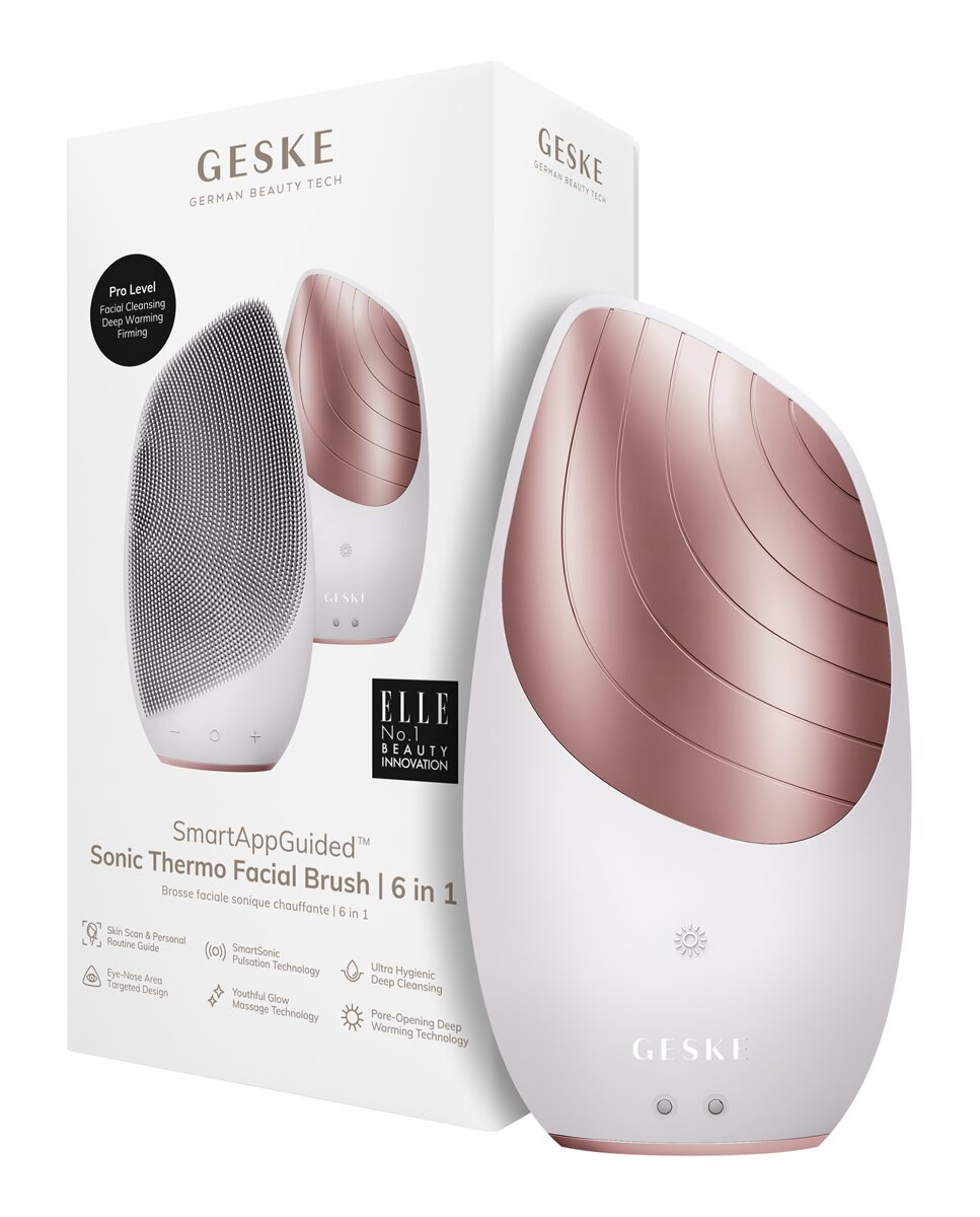 Dispositivo Facial Sonic Thermo Brush 6 in 1 White Rose Gold Geske 6