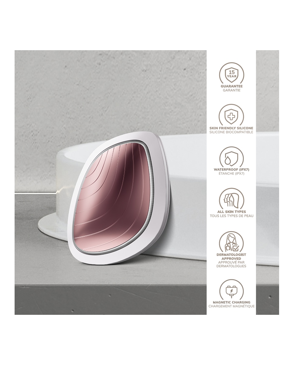 Dispositivo Facial Sonic Warm & Cool Mask 9 in 1 White Rose Gold Geske 4