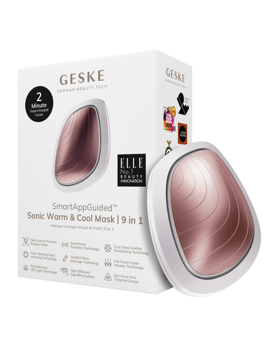Dispositivo Facial Sonic Warm & Cool Mask 9 in 1 White Rose Gold Geske 6