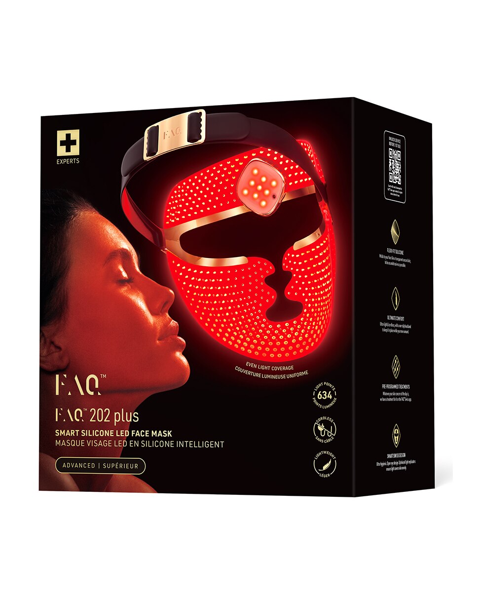 Máscara LED facial de silicona FAQ™ 202 PLUS Advanced - Black Black-2