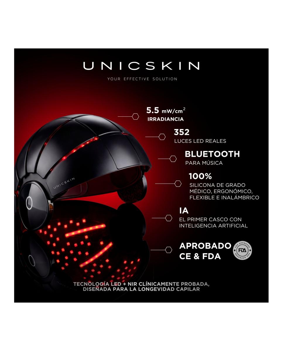 Unicled Helmet Omega 5.0 Dispositivo Capilar Con Tecnología Led 3