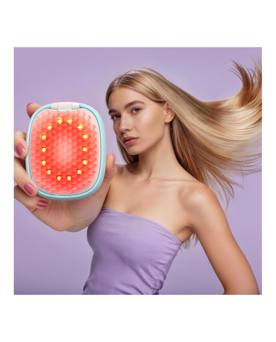 Imagen 3 de Flip Led Detangling Hairbrush Arctic Blue - Azules Azules
