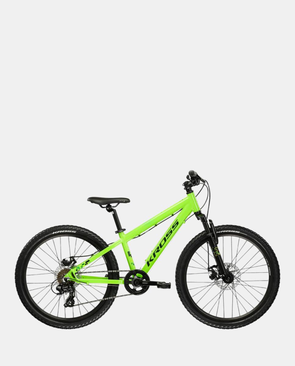 Bicicleta de junior Dust jr 1.0 DSC Kross - Verde fosforito Verde fosforito-1