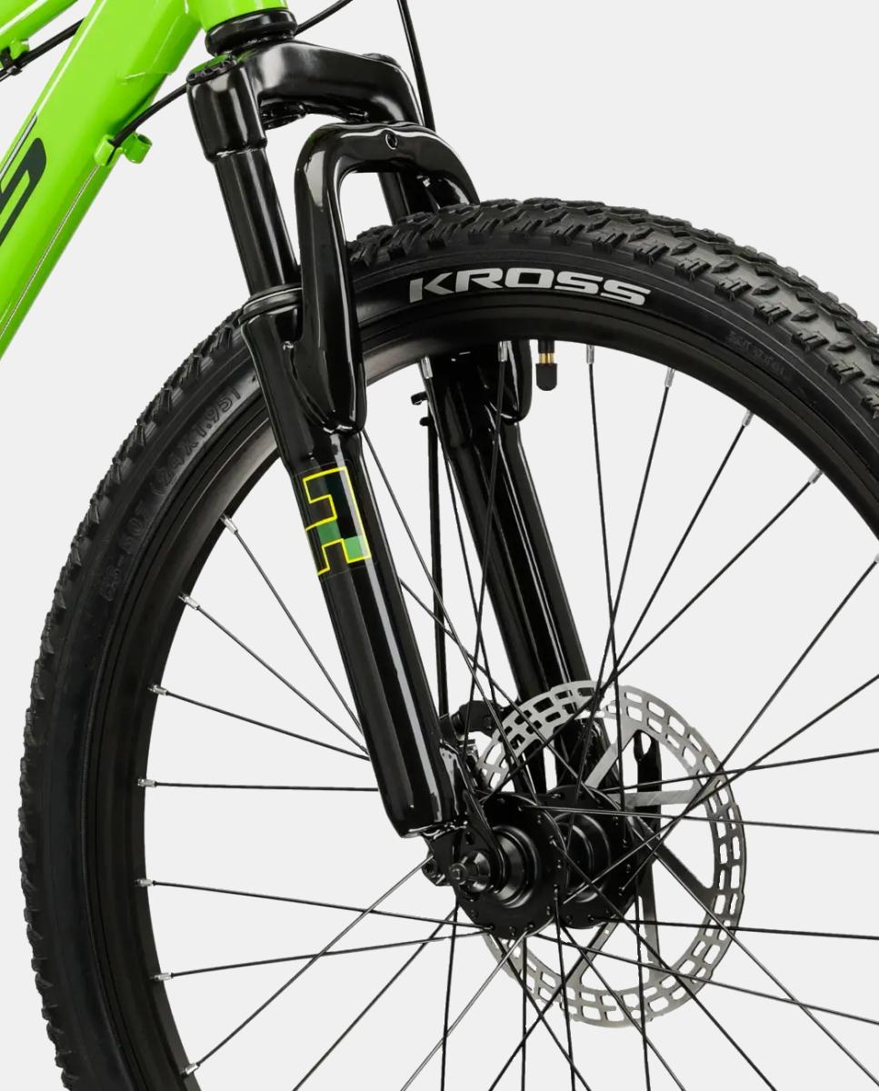 Bicicleta de junior Dust jr 1.0 DSC Kross - Verde fosforito Verde fosforito-9