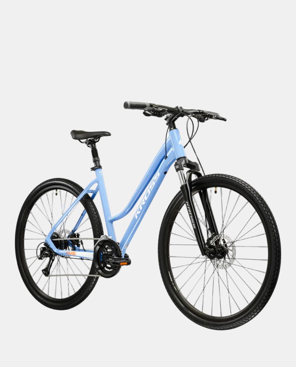 Imagen 2 de Bicicleta de Trekking de Mujer Evado 3.0 Kross - Azul / Blanco Azul / Blanco