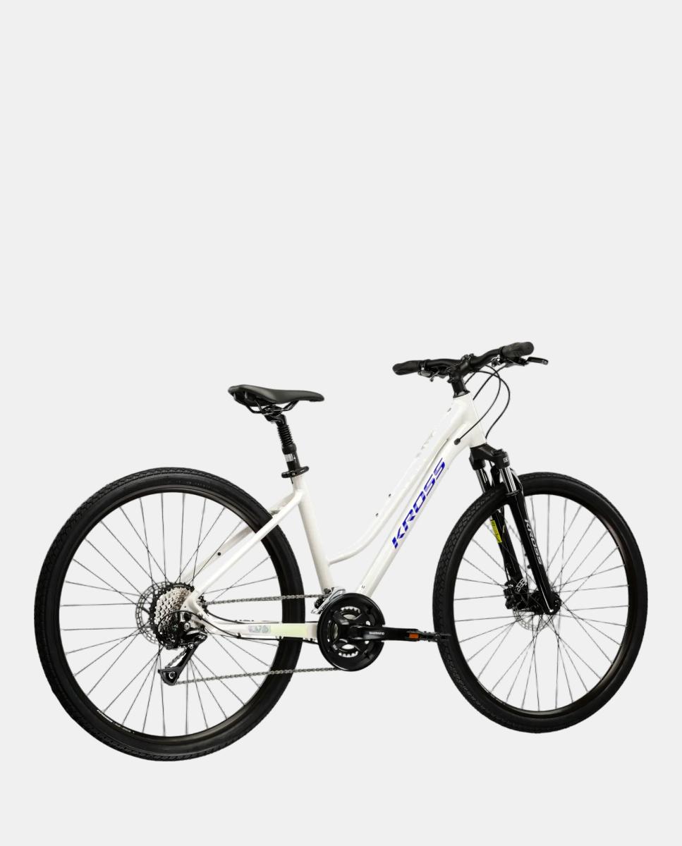 Bicicleta de Trekking de Mujer Evado 4.0 Kross - Gris / Azul Gris / Azul-6