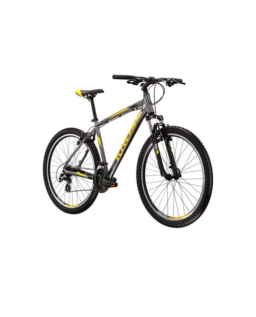 Bicicleta de montaña Hexagon 2.0 26'' Kross - Gris / Amarillo Gris / Amarillo-3