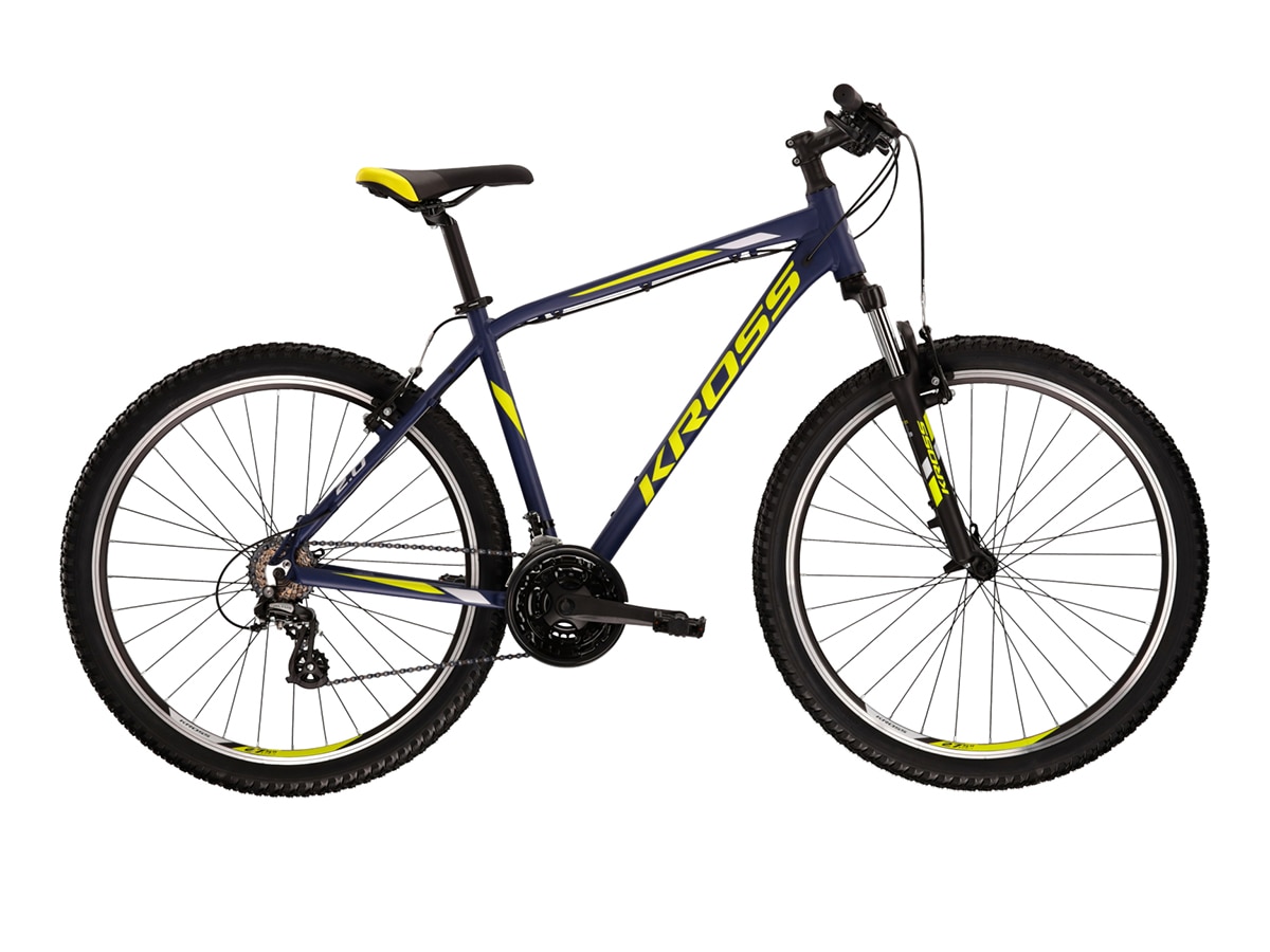 Bicicleta de montaña Hexagon 2.0 26'' Kross - Azul marino / Amarillo Azul marino / Amarillo-1